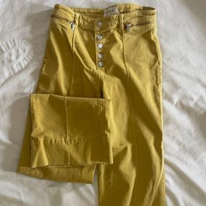 Flare, yellow, grunge pants